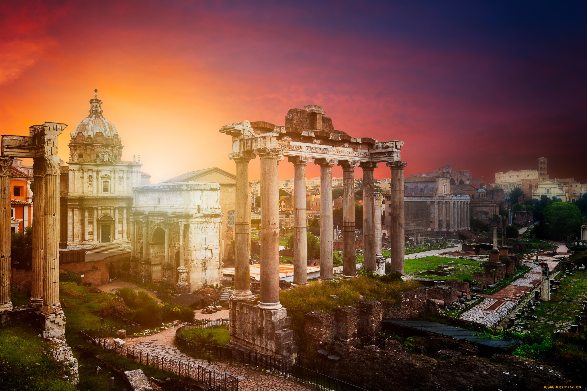 roman, forum, in, rome, города, рим, , ватикан, , италия, руины, антик