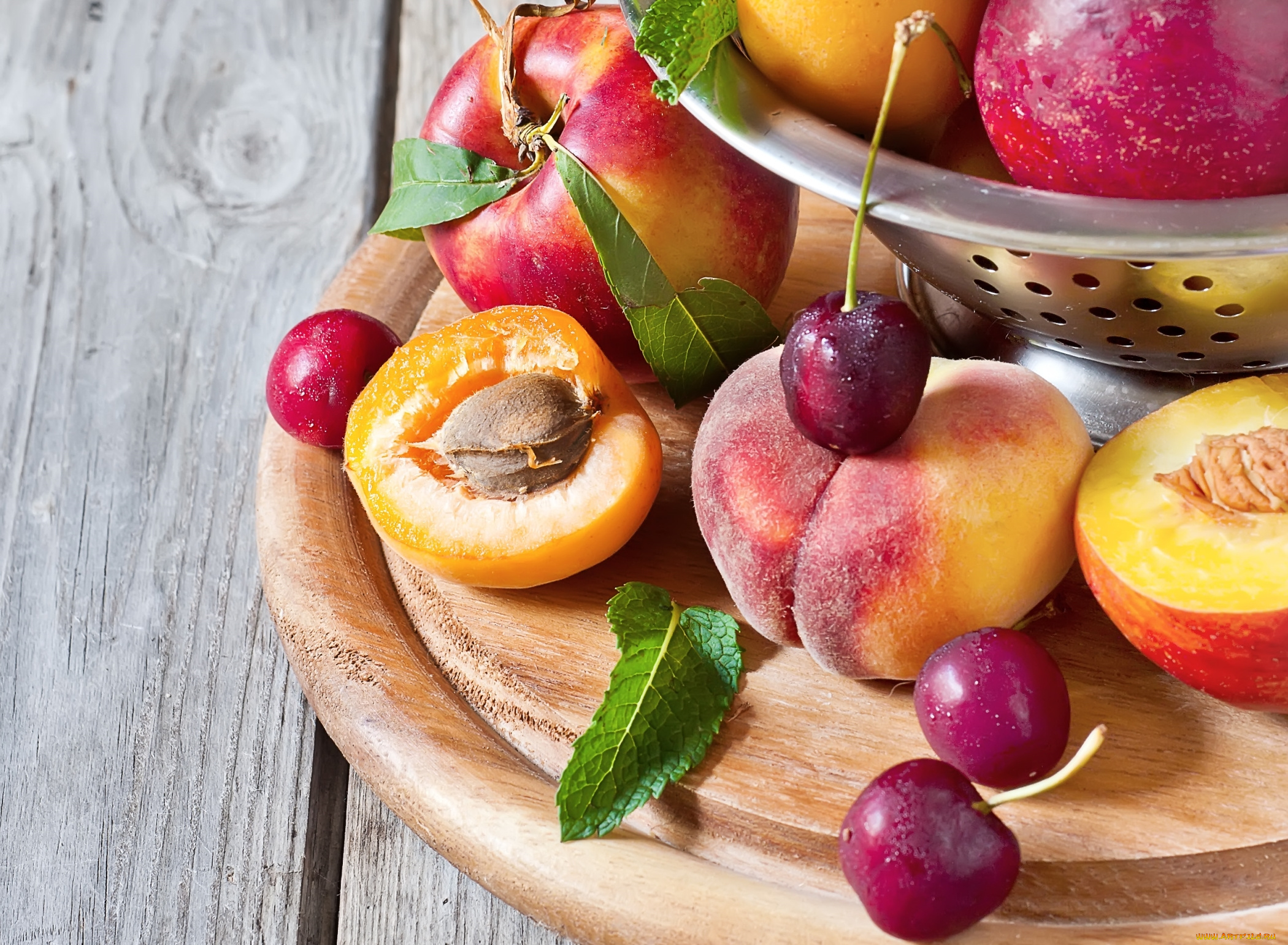 еда, фрукты, , ягоды, персики, абрикосы, вишни