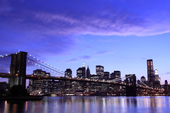 Картинка new york city города нью йорк сша здания огни небоскрёбы
