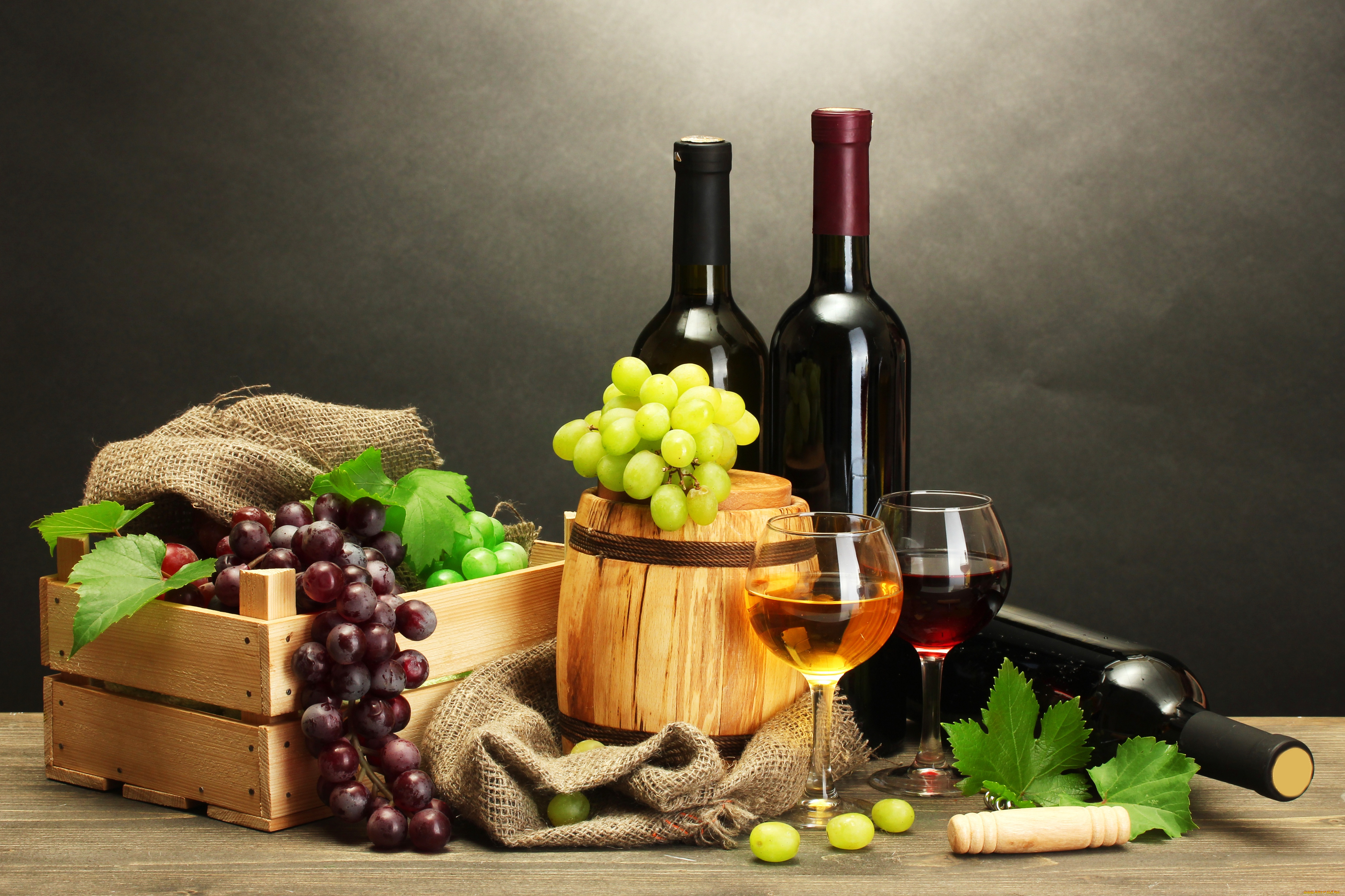 еда, напитки, вино, виноград, натюрморт