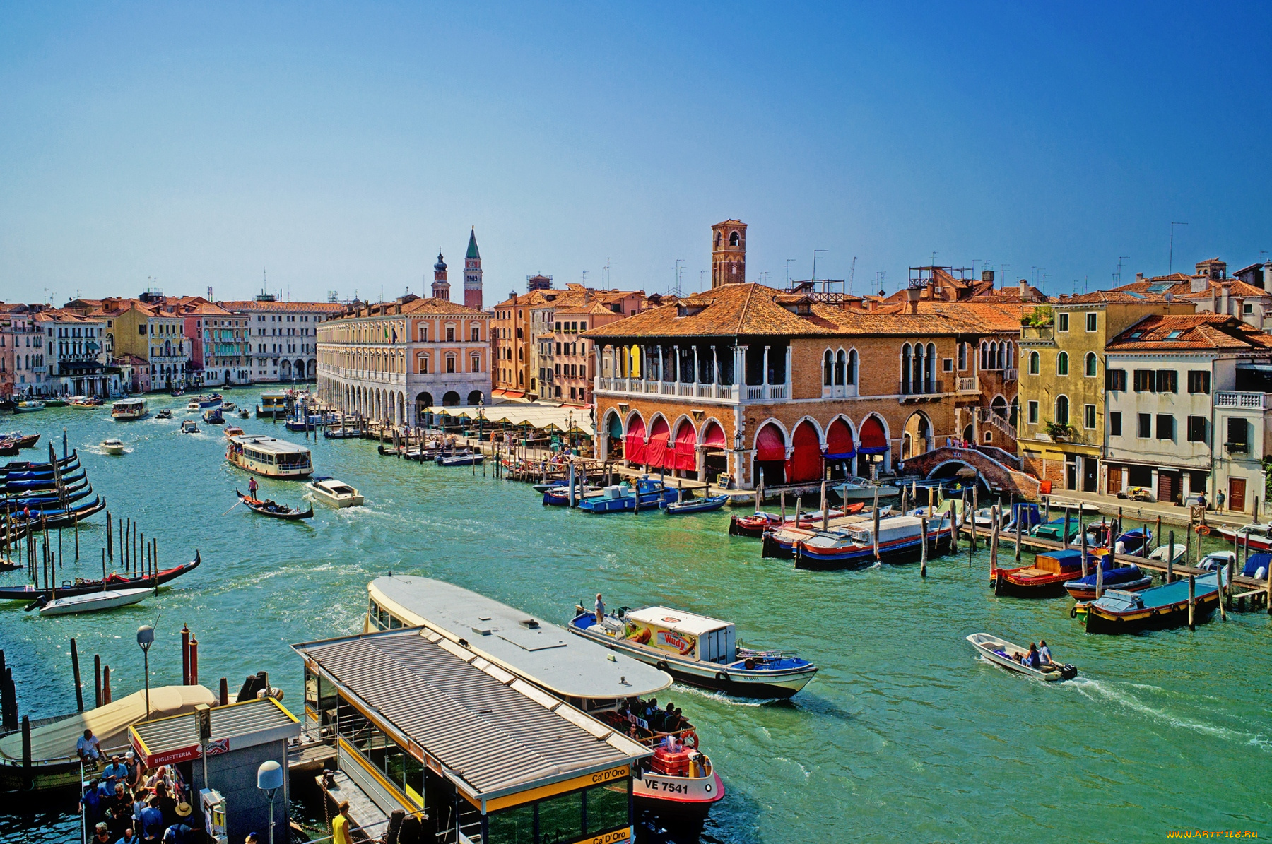 города, венеция, италия, дома, канал, вода