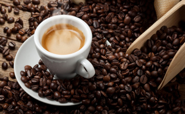 Картинка еда кофе +кофейные+зёрна чашка кофейные зерна аромат