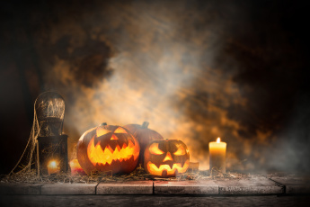Картинка праздничные хэллоуин тыквы праздник свечи хэлуин