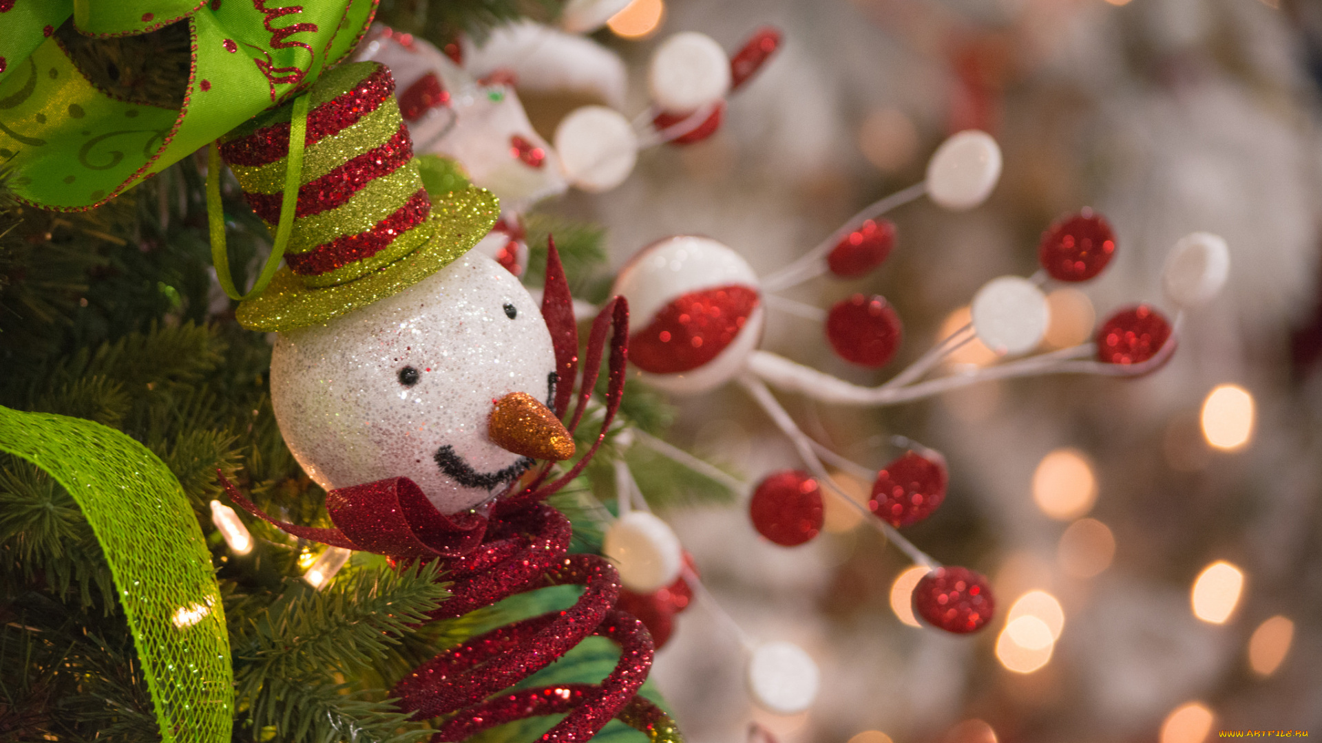 праздничные, снеговики, праздник, новый, год, рождество, елка, украшения, снег, чудеса
