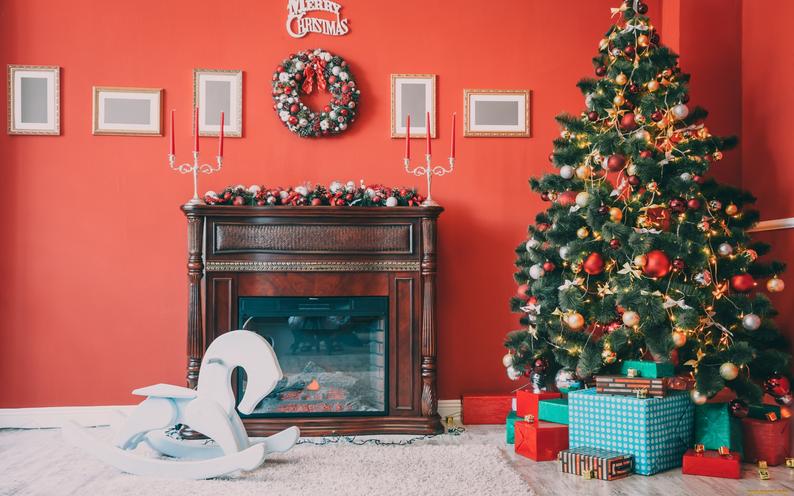 праздничные, новогодний, очаг, подарки, новый, год, christmas, decoration, камин, home, holiday, celebration, украшения, interior, merry, design, игрушки, gifts, елка, tree, рождество