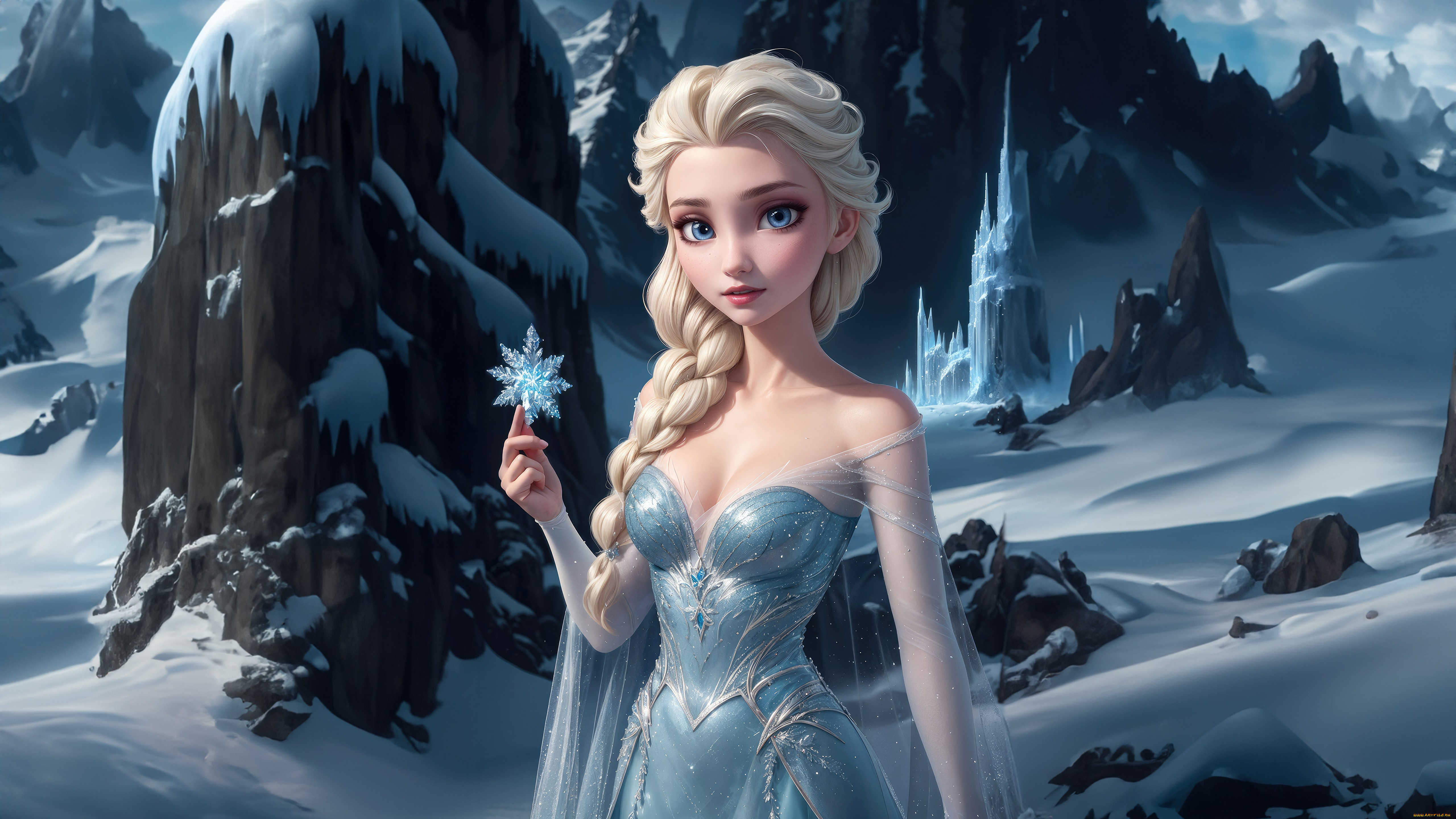 мультфильмы, frozen, snow, queen, elsa
