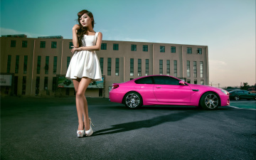 Картинка автомобили авто+с+девушками девушка автомобиль азиатка bmw m6