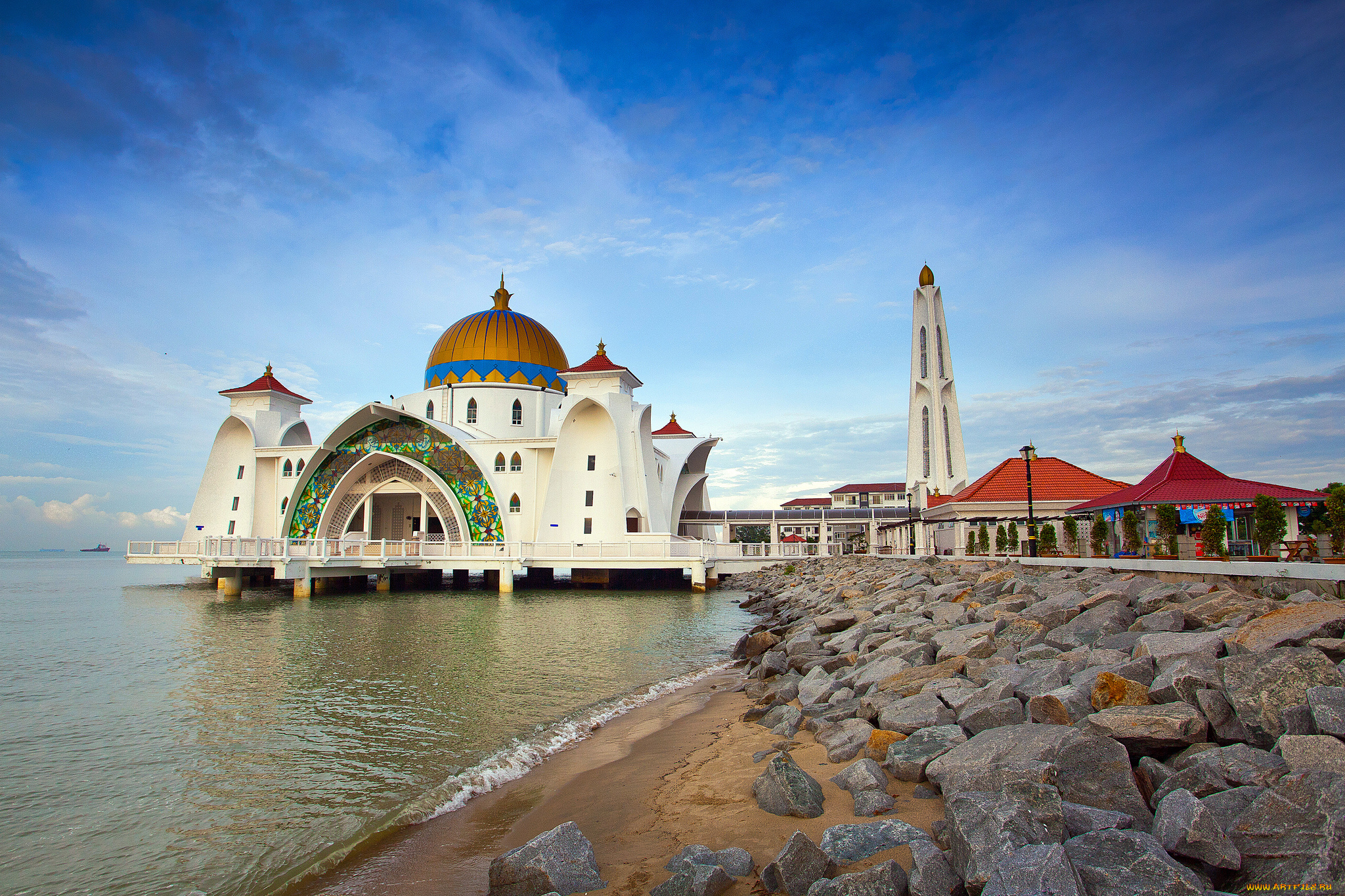 malacca, straits, mosque, города, -, мечети, , медресе, ислам, религия, храм, мечеть
