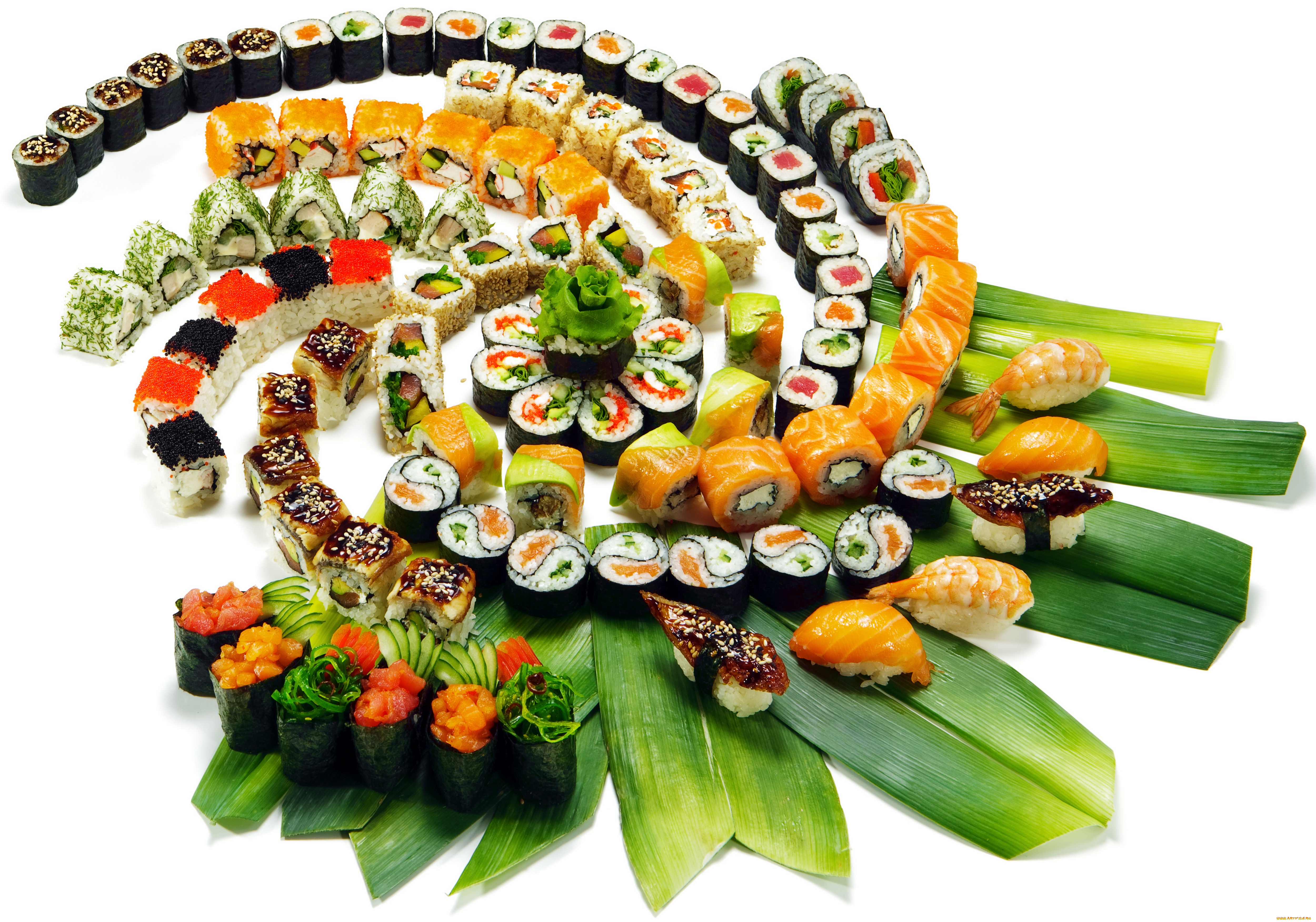еда, рыба, , морепродукты, , суши, , роллы, лосось, красная, икра, морепродукты, чёрная, японская, кухня, роллы, суси, листья, зелень, суши, украшения, сервировка, japan, food, sushi, нарезка, тунец, креветки, рис, ломтики