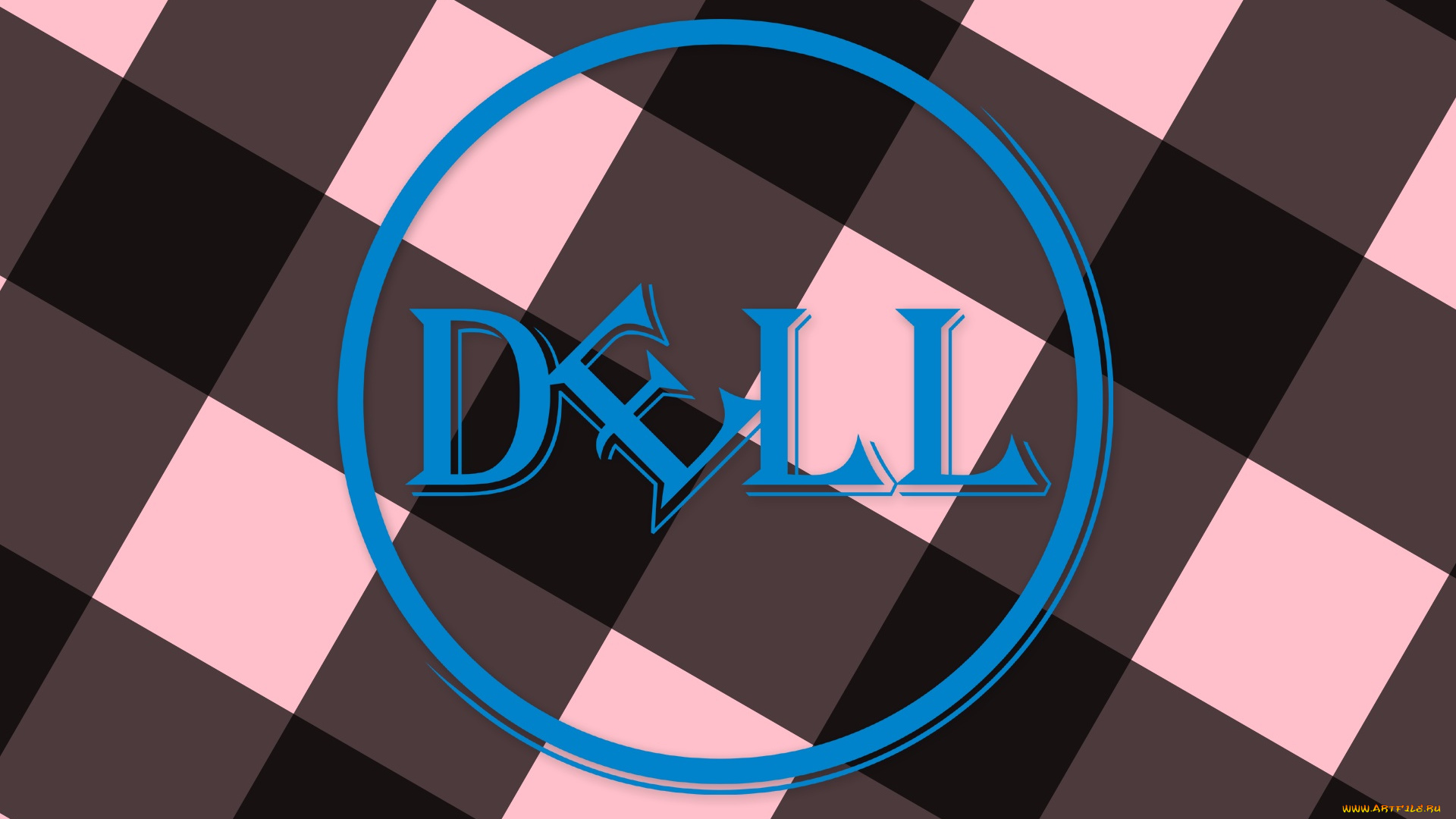 компьютеры, dell, фон, логотип