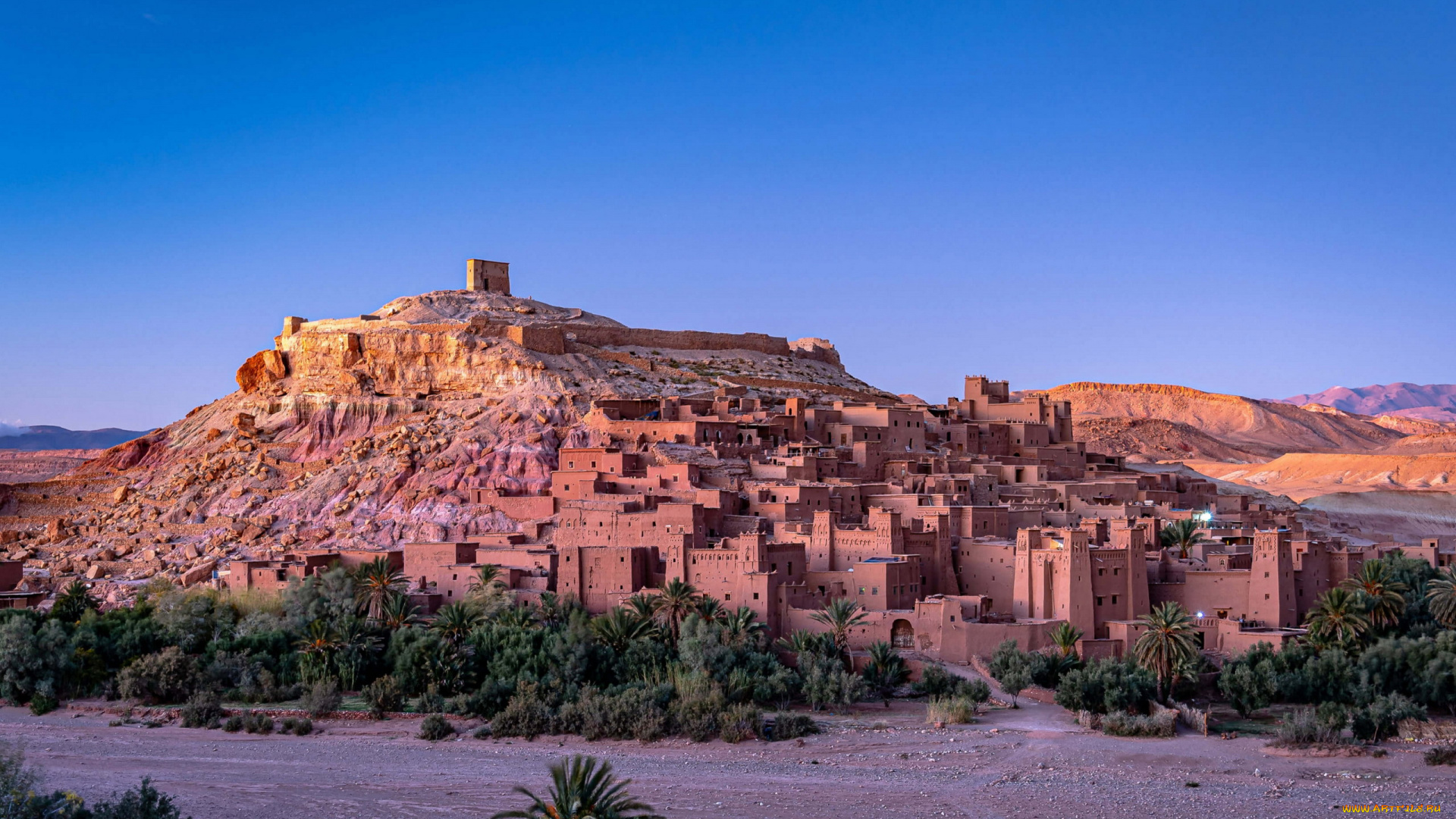 ait, benhaddou, morocco, города, -, панорамы, ait, benhaddou