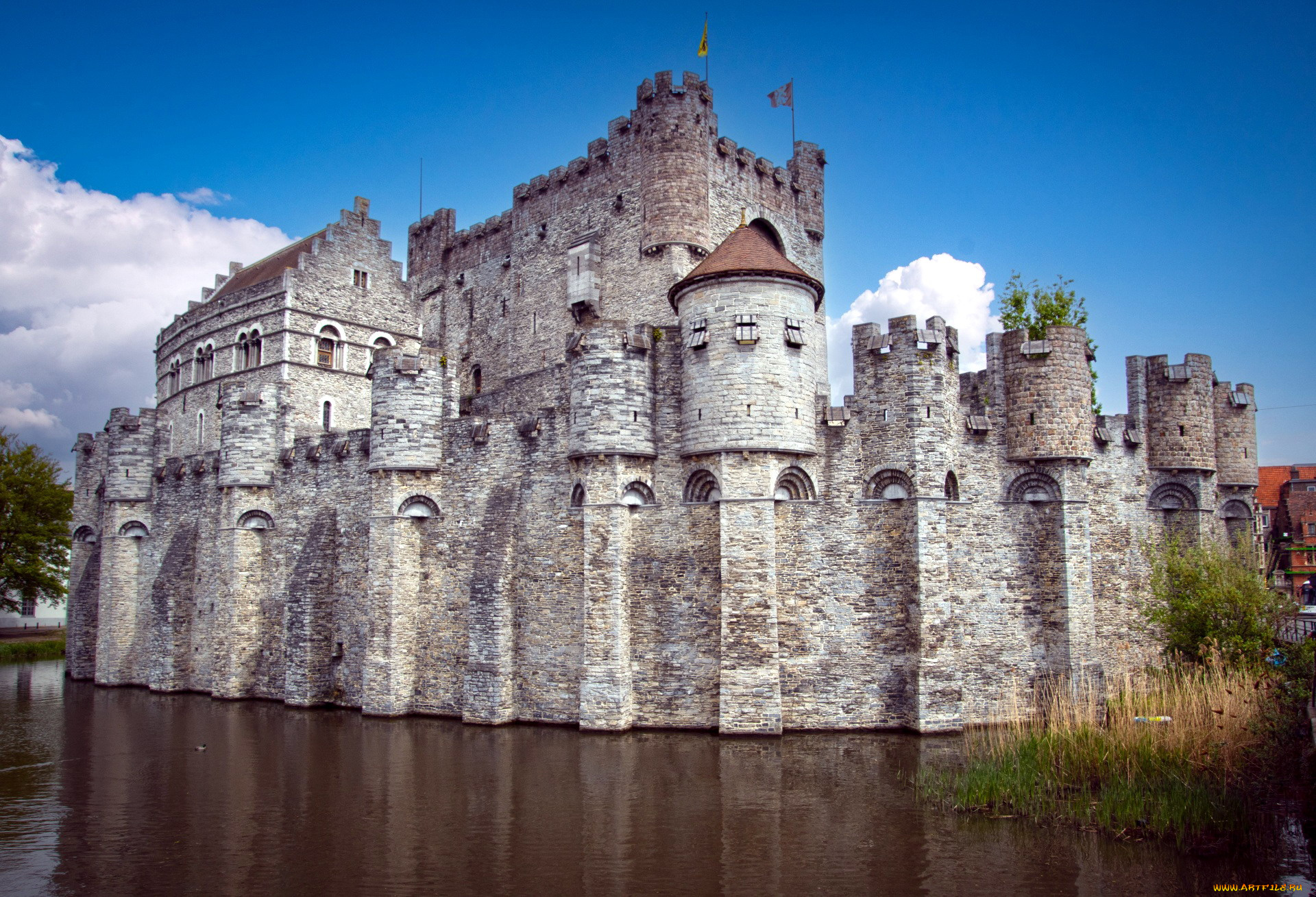 gravensteen, castle, belgium, города, замки, бельгии, gravensteen, castle