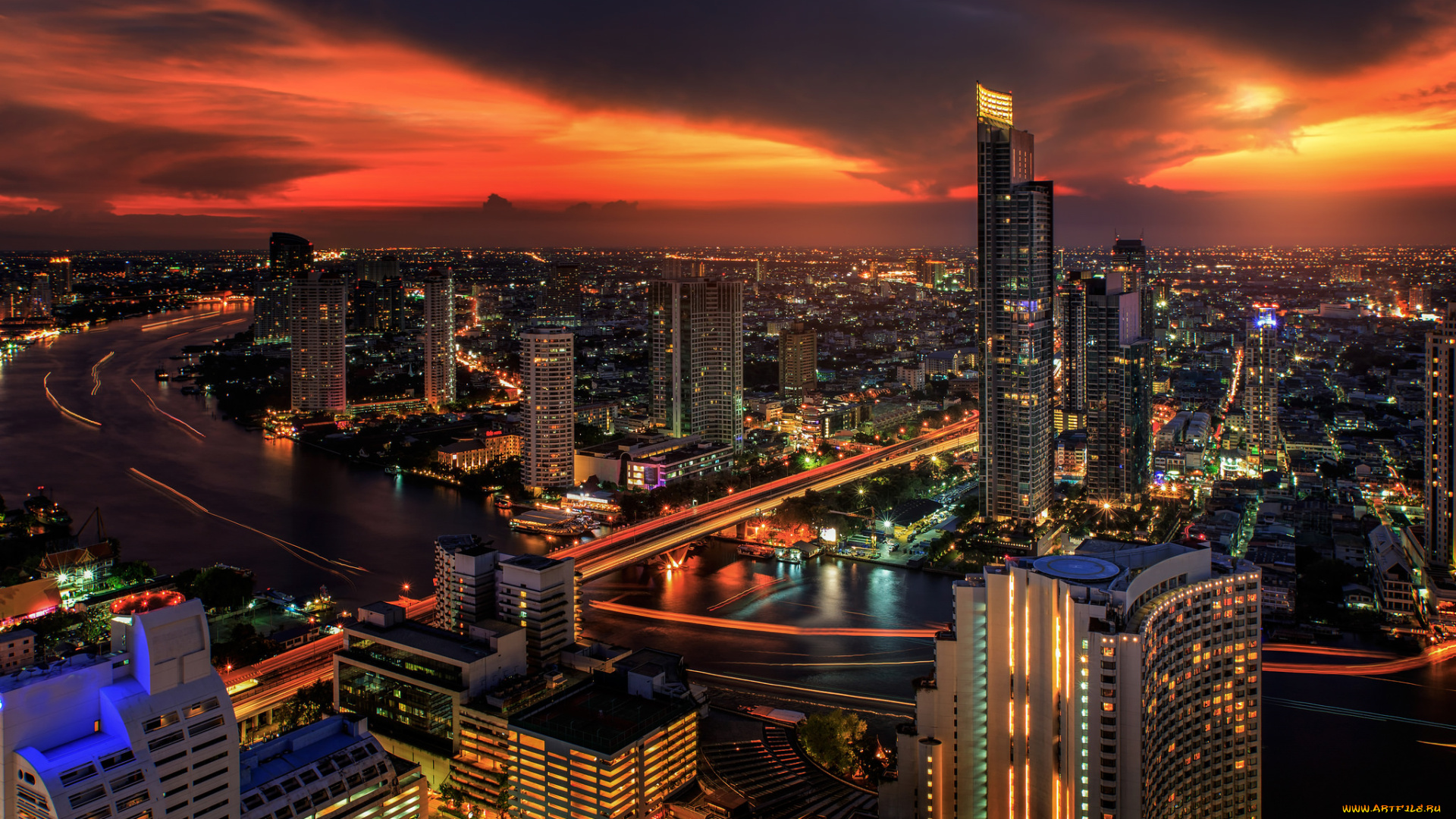 bangkok, city, города, бангкок, , таиланд, панорама, город