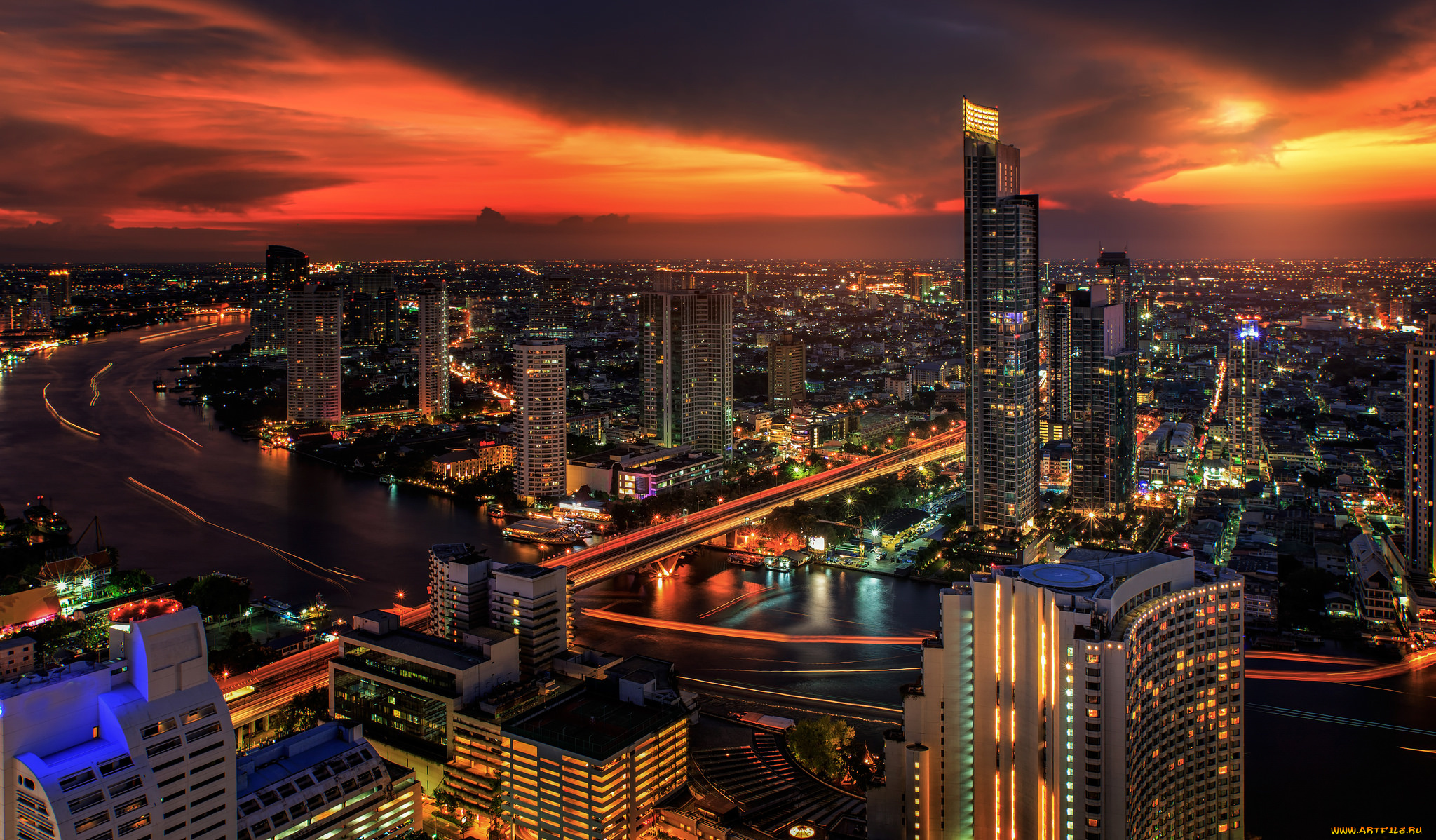 bangkok, city, города, бангкок, , таиланд, панорама, город