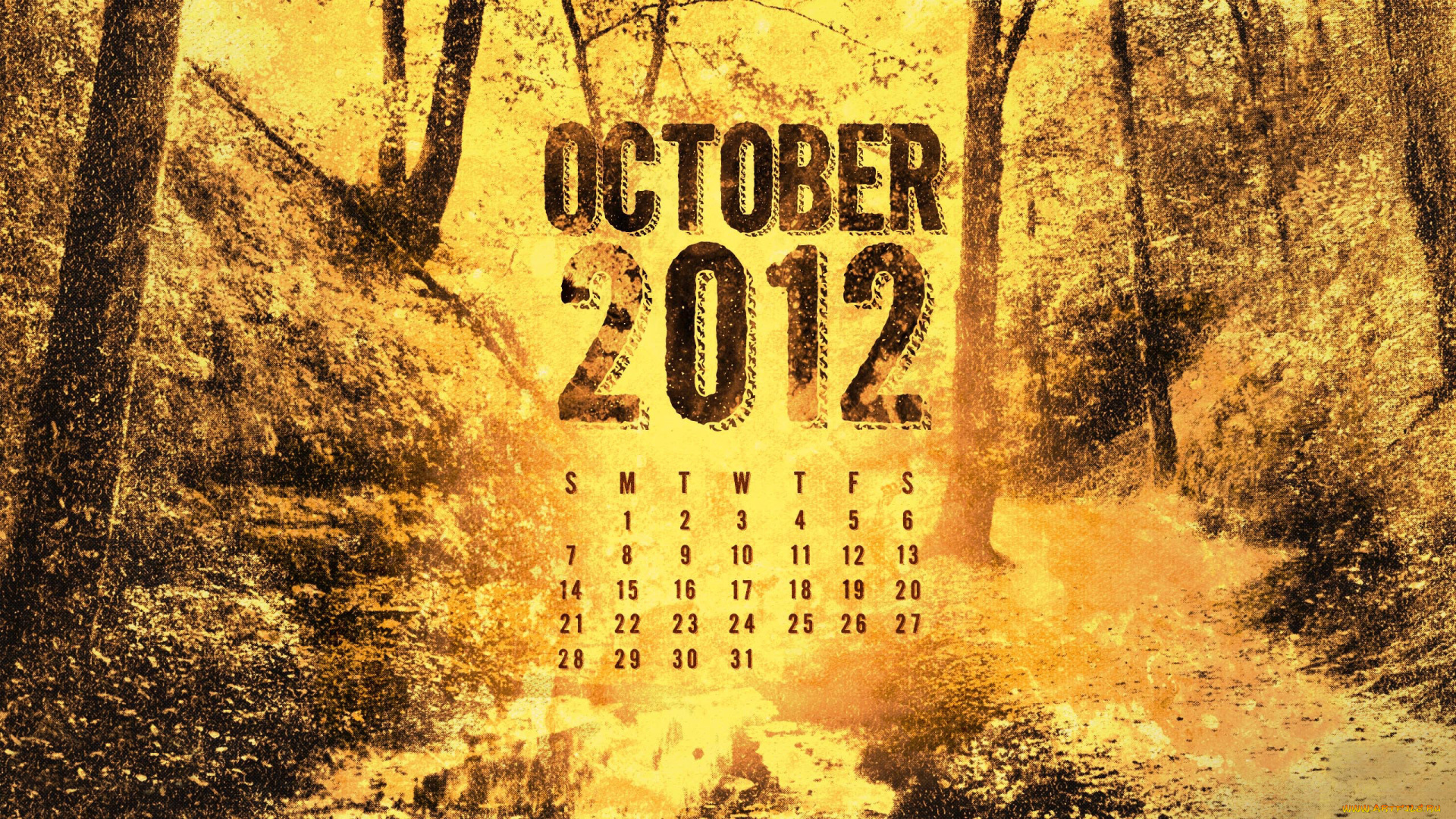 календари, природа, october, календарь