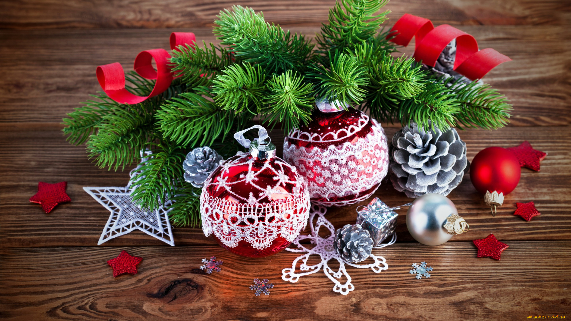праздничные, шары, рождество, wood, ветки, елка, украшения, новый, год, decoration, christmas, merry