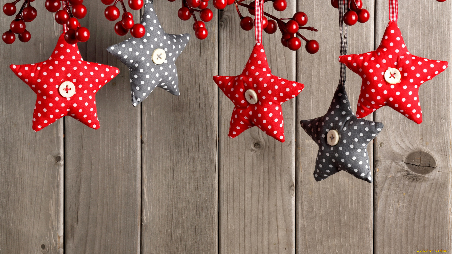 праздничные, снежинки, и, звёздочки, wood, decoration, christmas, ягоды, звезды, украшения, рождество, новый, год, merry