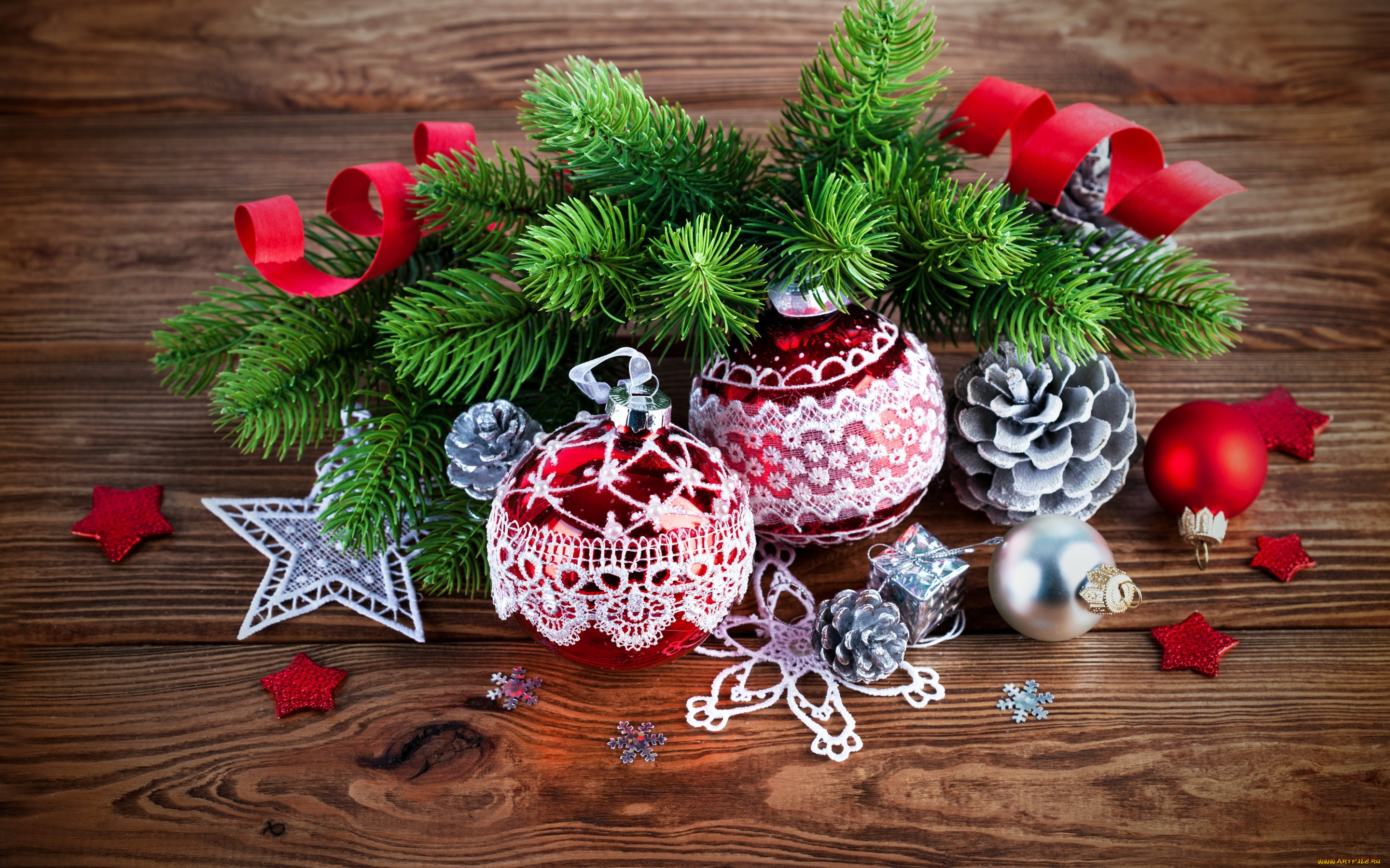 праздничные, шары, рождество, wood, ветки, елка, украшения, новый, год, decoration, christmas, merry