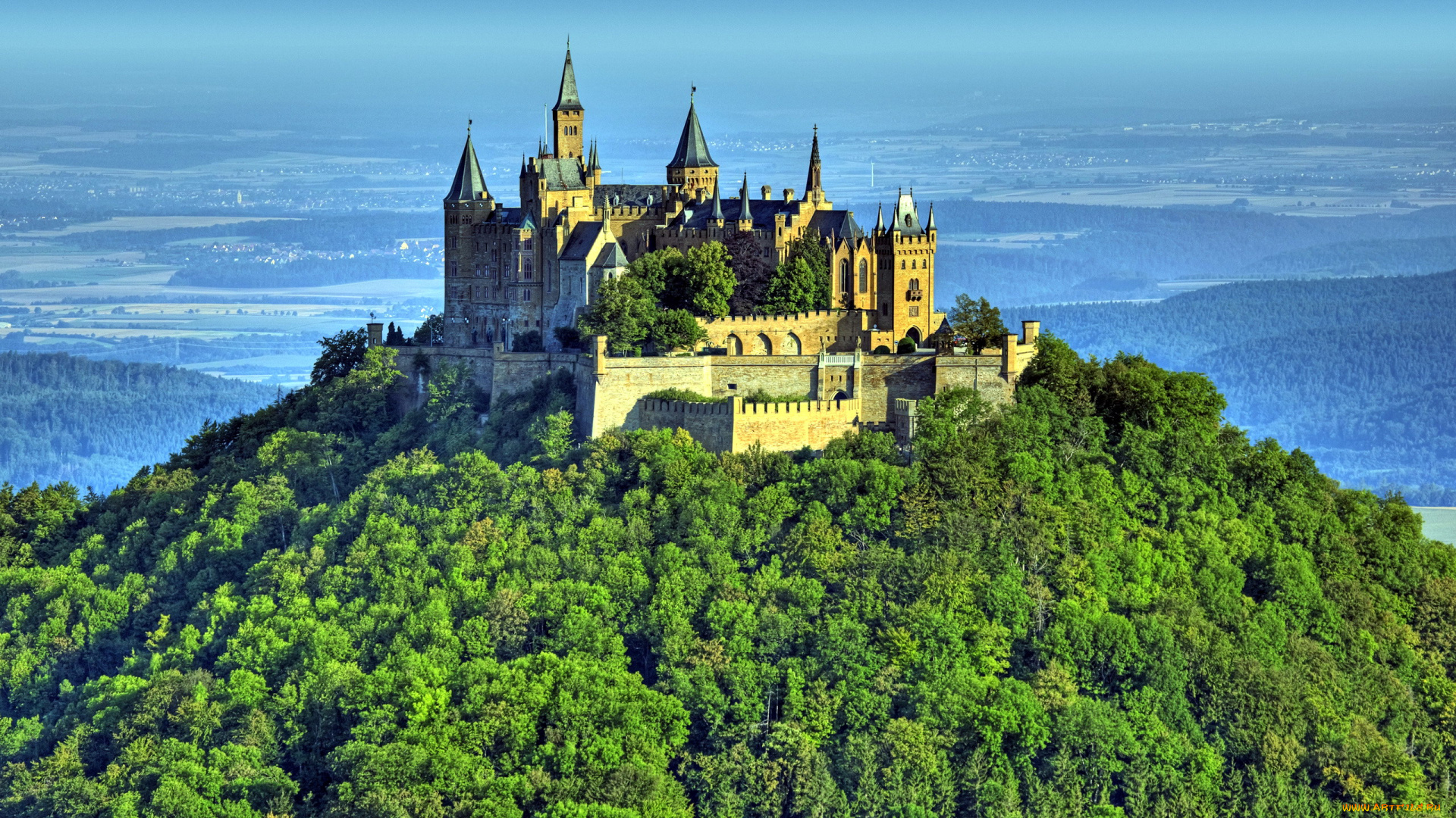 hohenzollern, castle, города, замки, германии, hohenzollern, castle