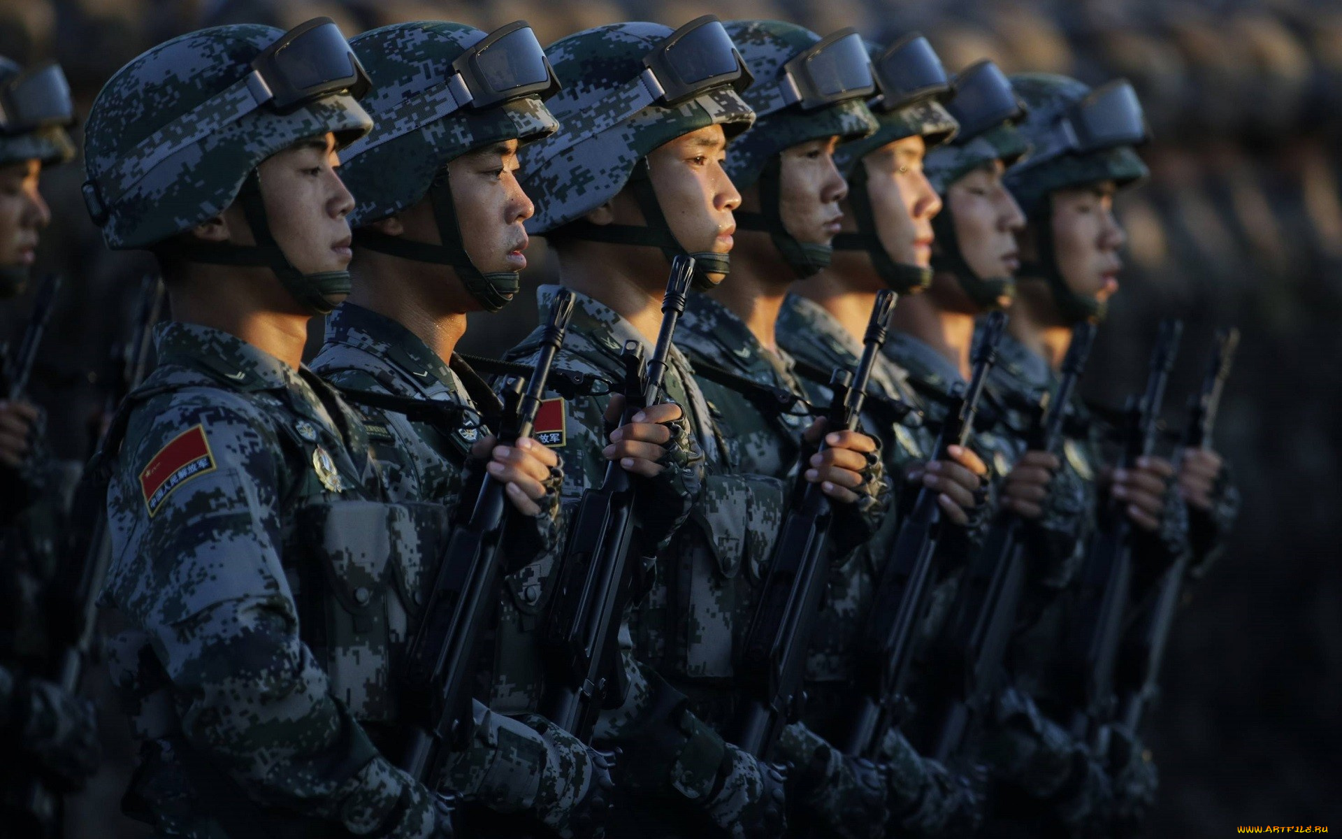 оружие, армия, спецназ, китайская, винтовки, штурмовая, винтовка, шлем, азия, китай, солдаты