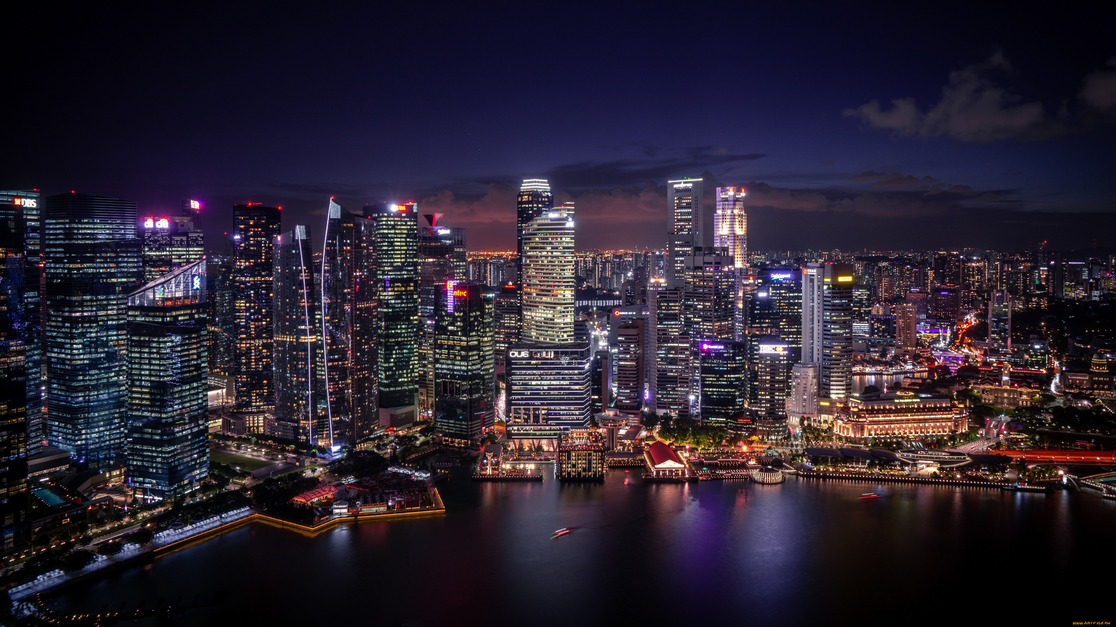 города, сингапур, , сингапур, cингапур, городской, вид, обзор, огни, небоскребы, author, tobias, reich
