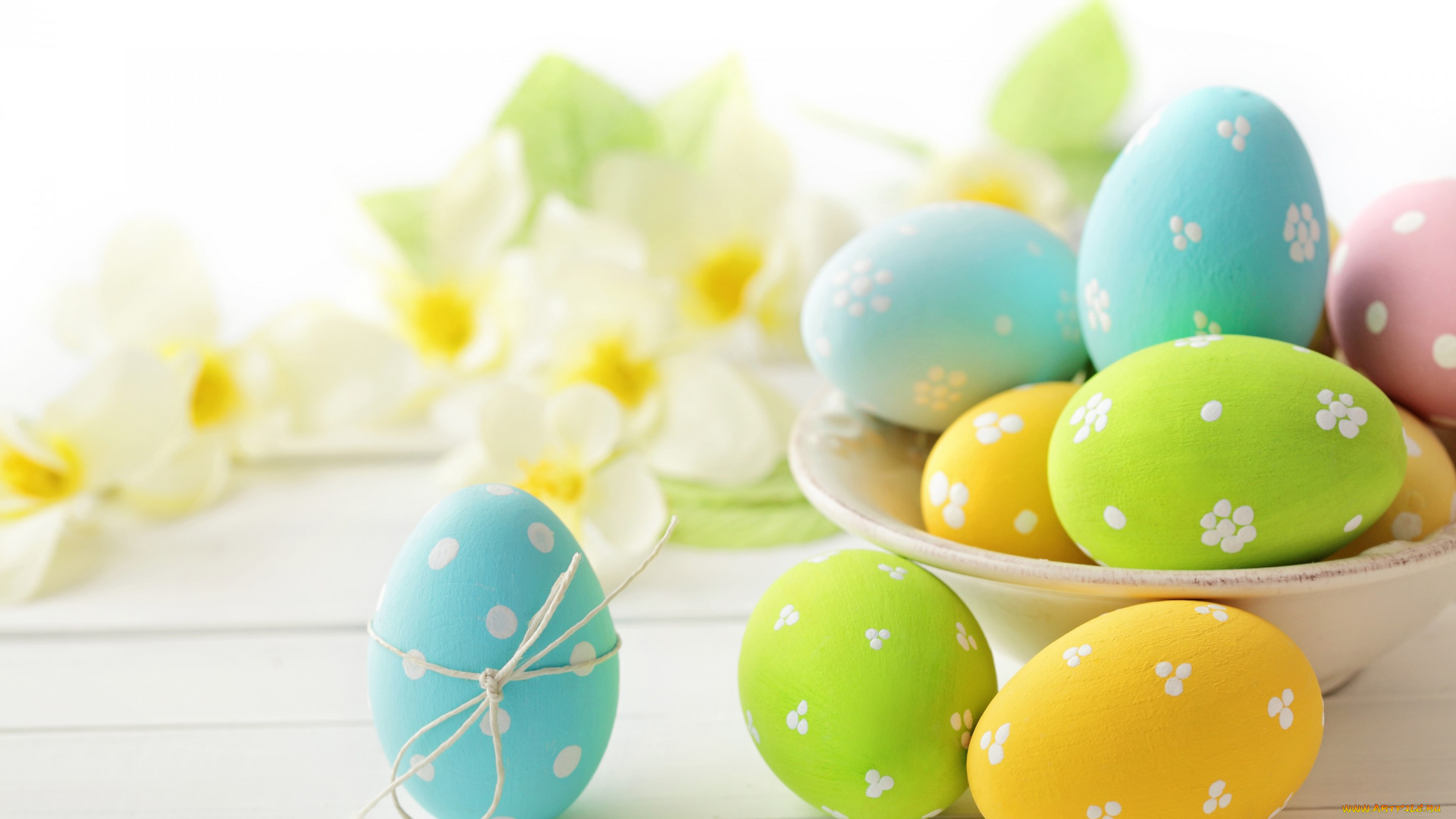 праздничные, пасха, delicate, flowers, eggs, easter, цветы, яйца, pastel