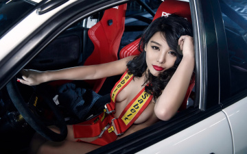 Картинка автомобили -авто+с+девушками азиатка автомобиль девушка взгляд фон