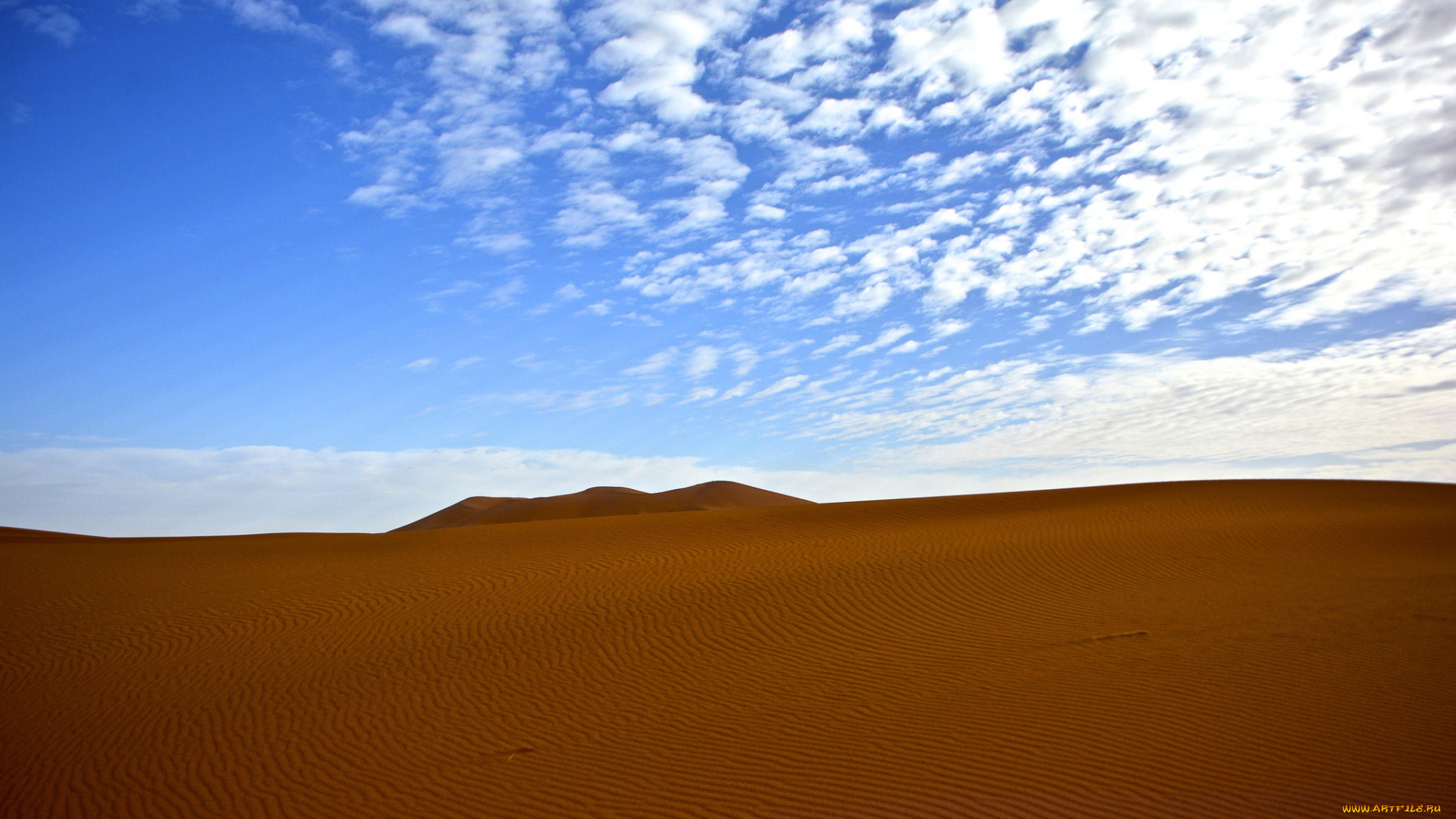 природа, пустыни, песок, пустыня, небо, облака, бархан