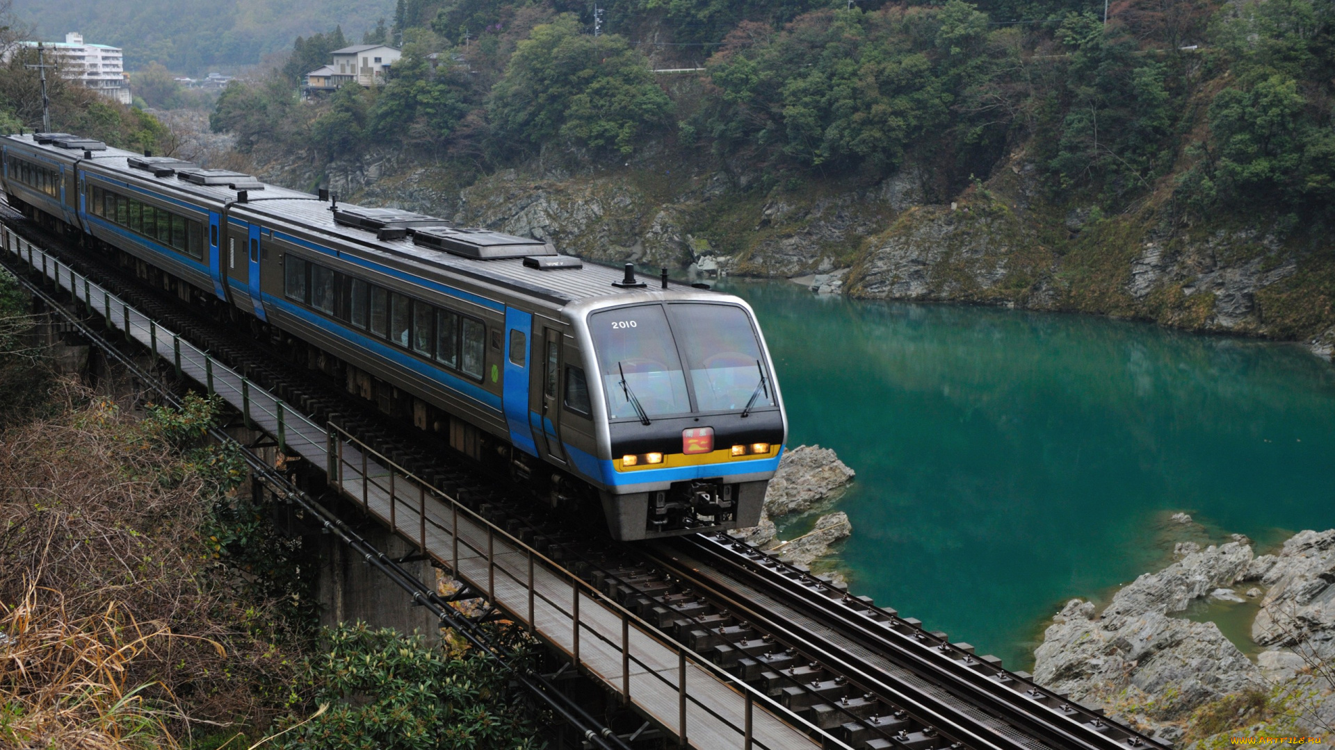 техника, поезда, монорельс, поезд, Япония, мост
