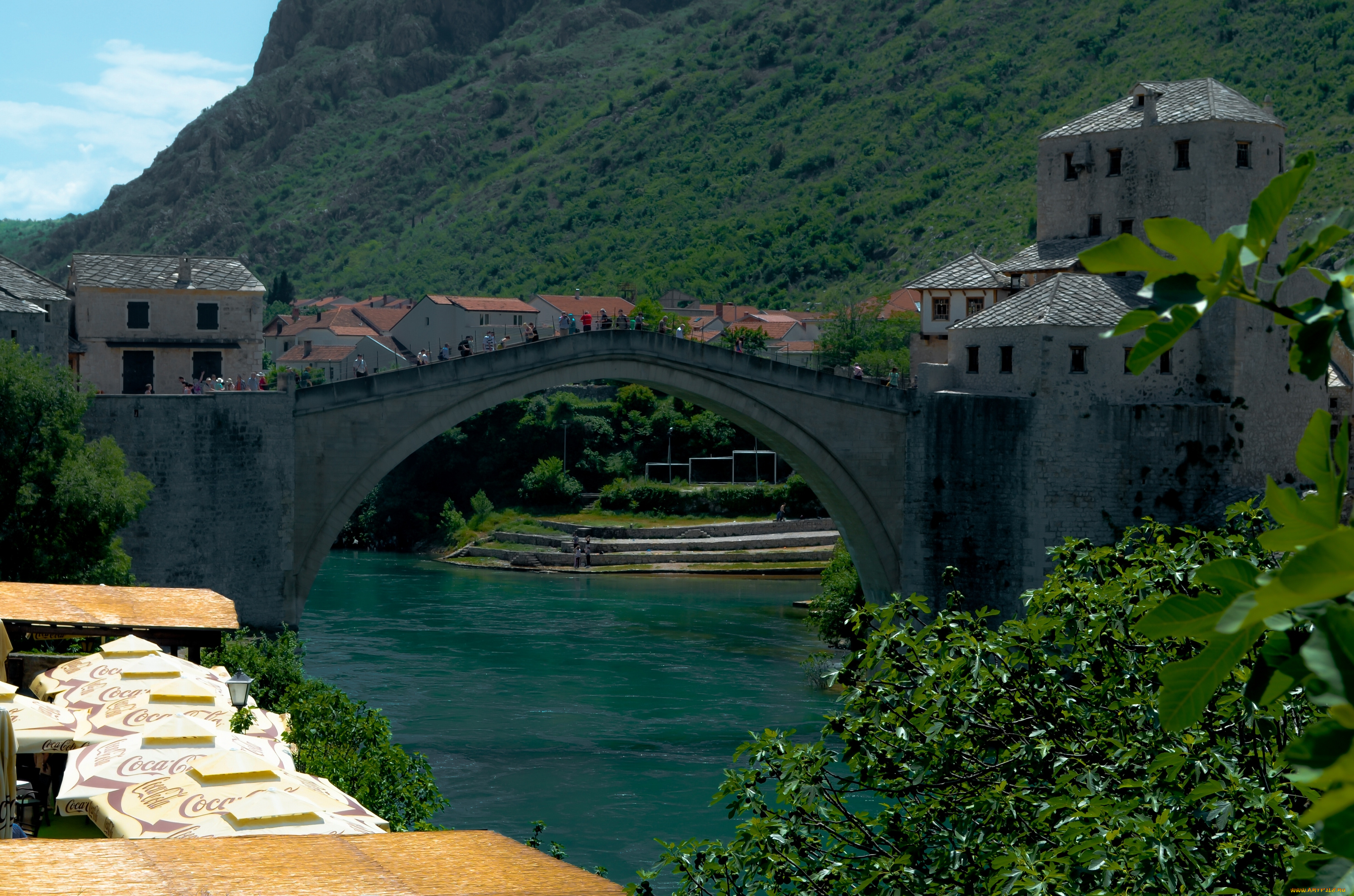 mostar, bosnia, and, herzegovina, города, мостар, босния, герцеговина, река, старый, мост, и