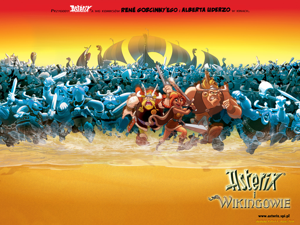 мультфильмы, asterix, and, the, vikings