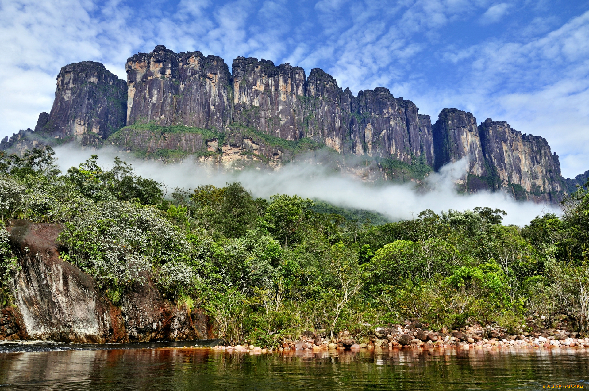 венесуэла, боливар, природа, горы, туман, джунгли, плато