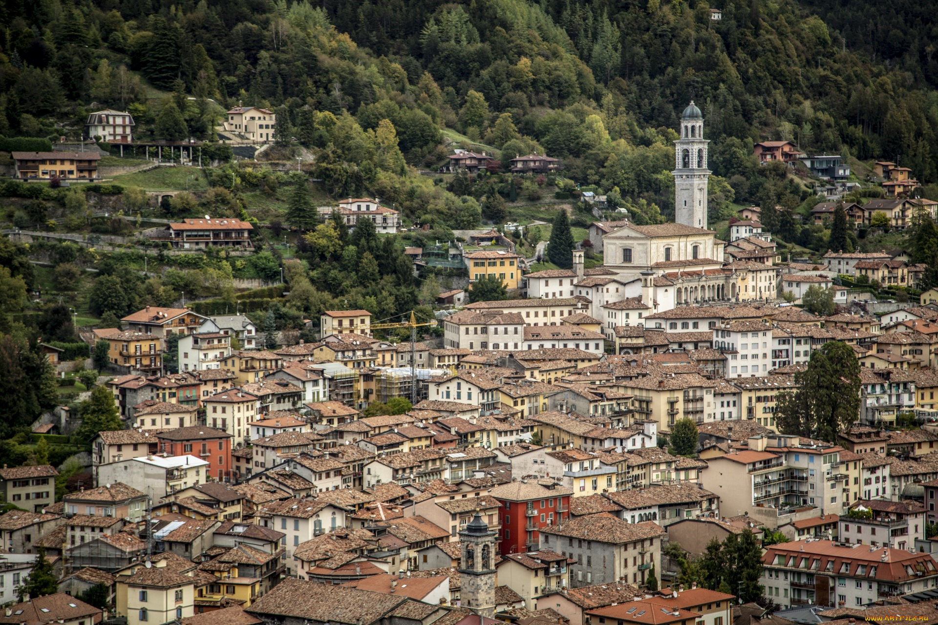 clusone, bergamo, italy, города, -, панорамы