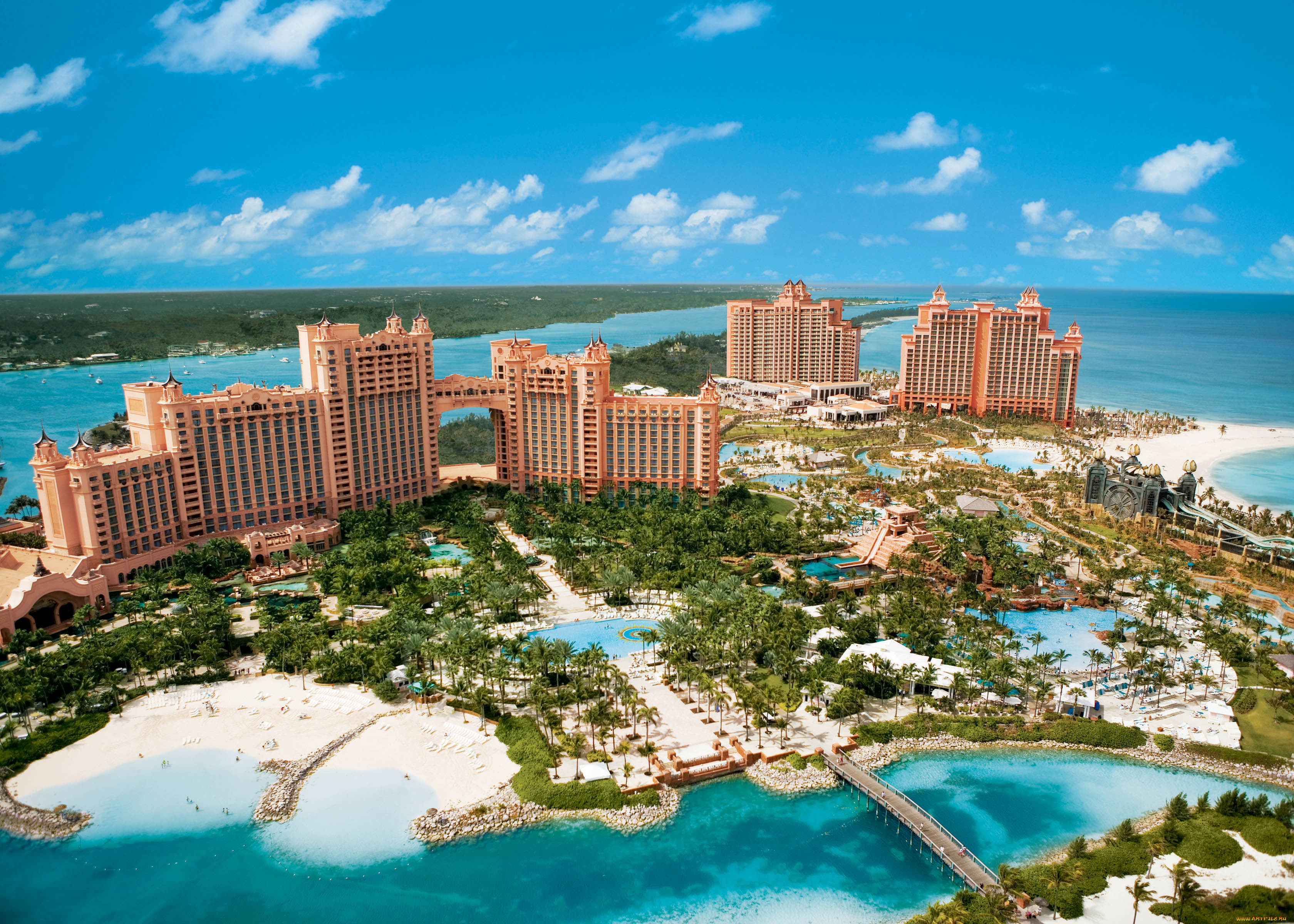 atlantis, paradise, island, bahamas, города, панорамы, отель, курорт, багамы, hotel