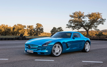 Картинка mercedes-benz+sls+amg+coupe+electric+car+2014 автомобили mercedes-benz blue 2014 car electric coupe amg sls