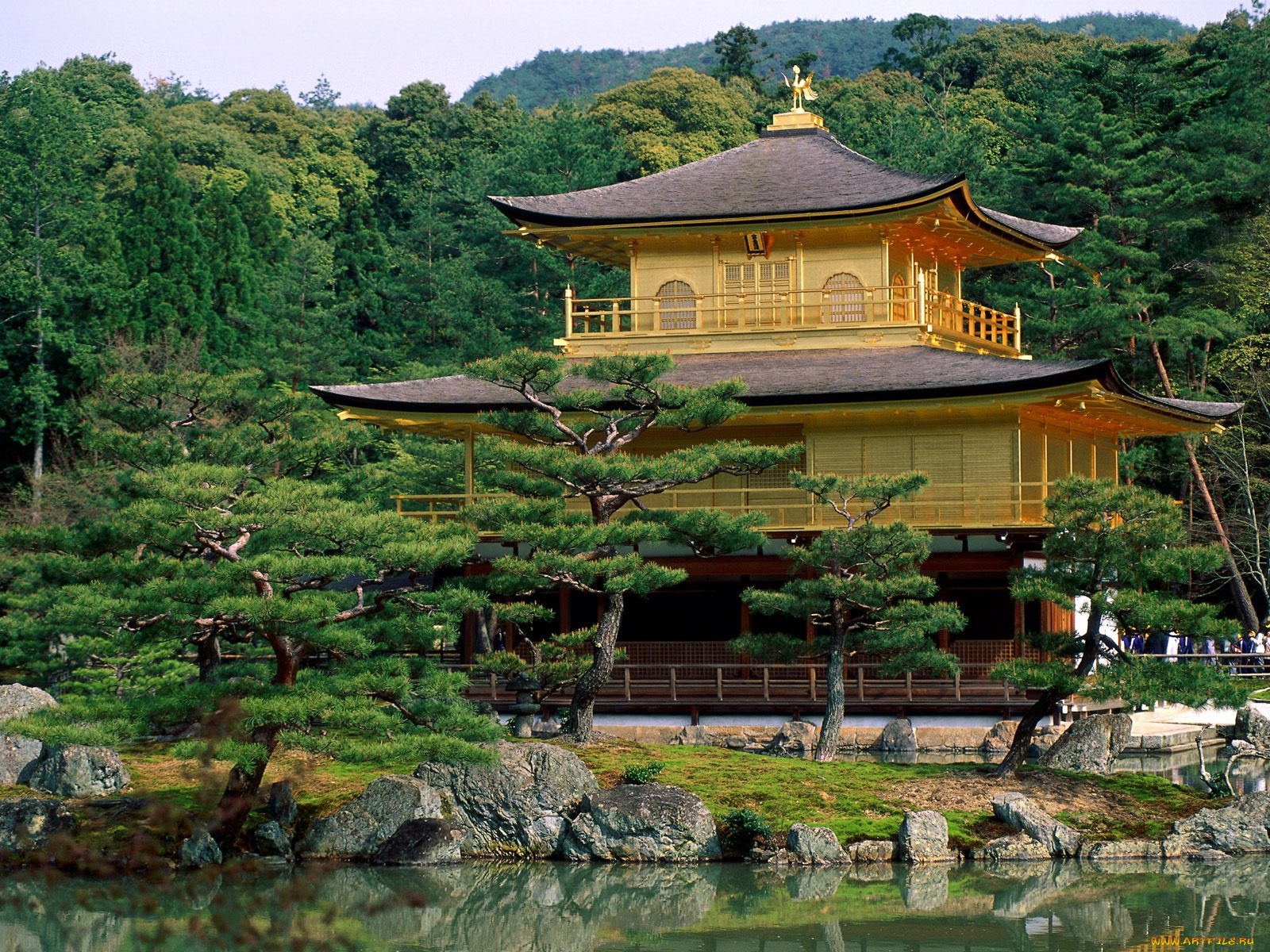 kinkakuji, temple, kyoto, japan, города, буддистские, другие, храмы