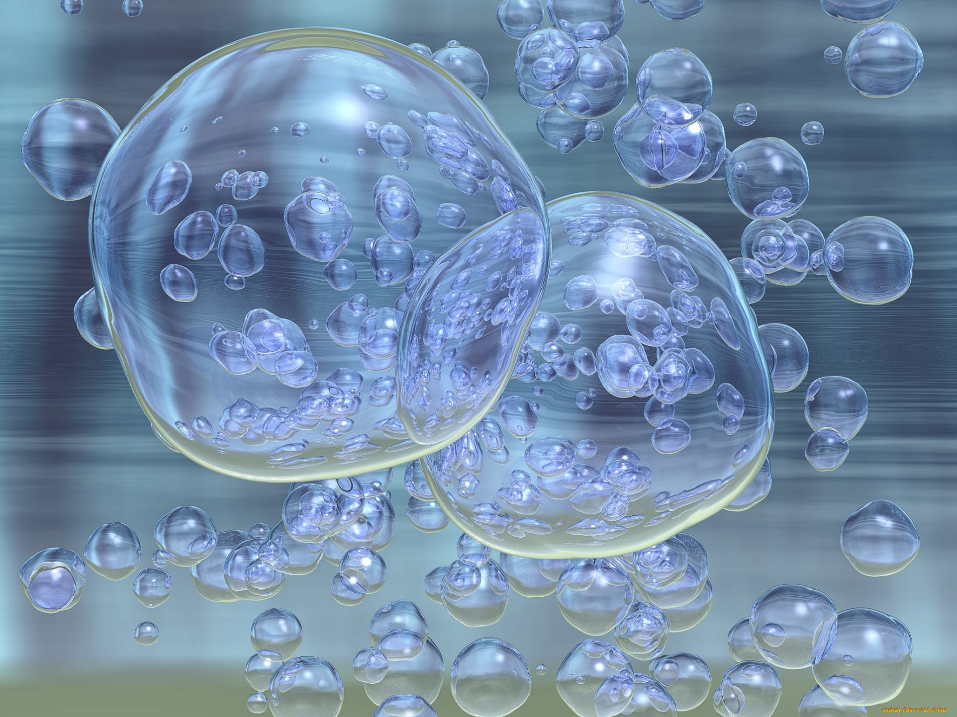 3д, графика, abstract, , абстракции, вода, пузырьки, пузыри