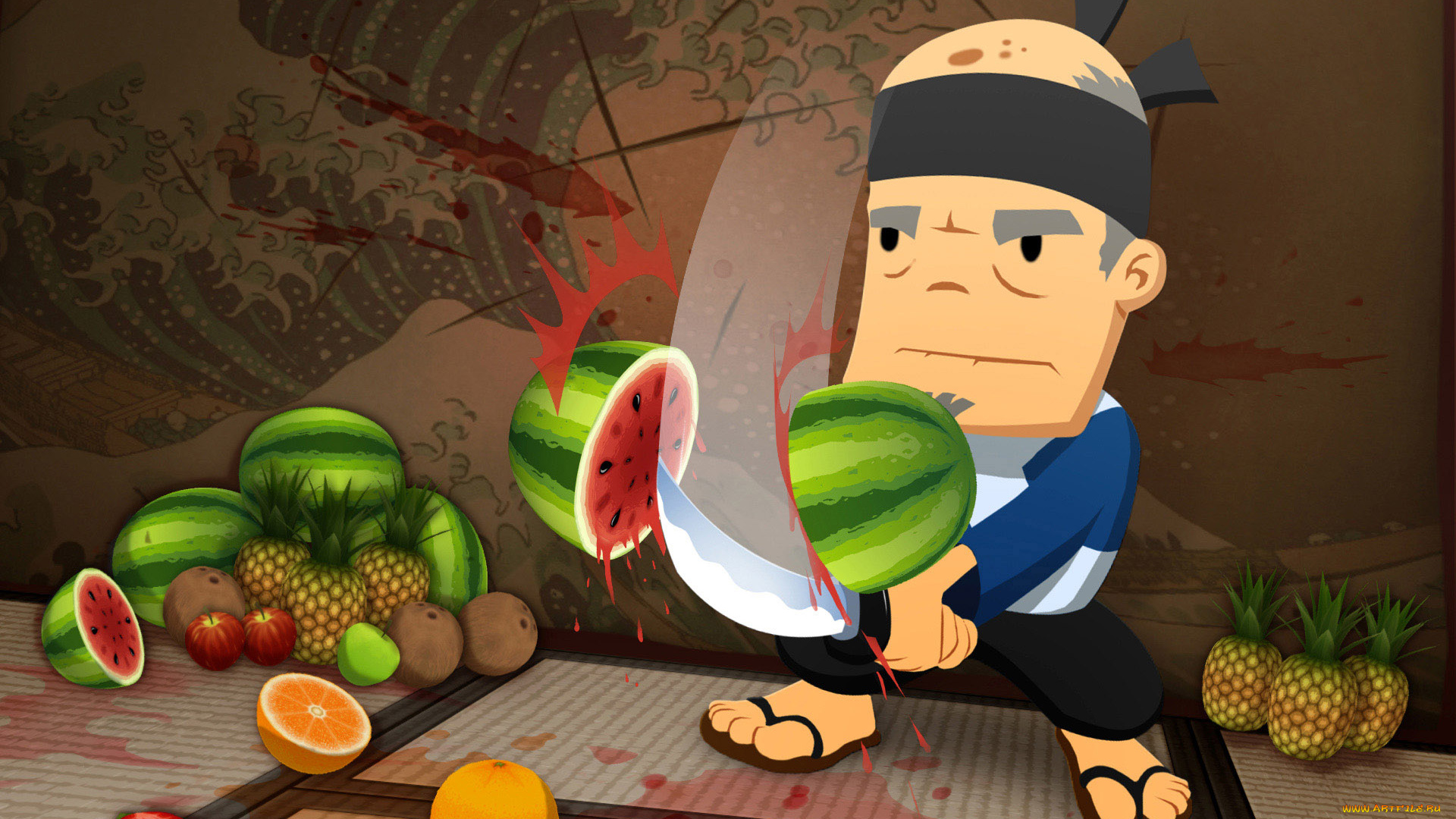 fruit, ninja, видео, игры, -, fruit, ninja, меч, овощи, ниндзя