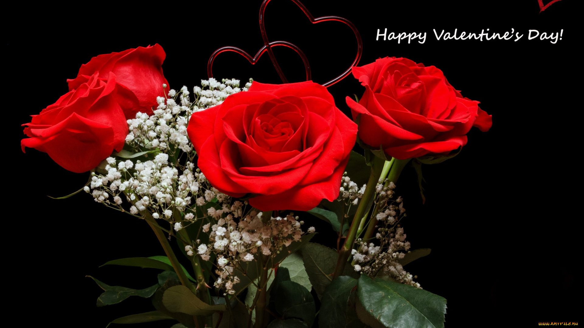 праздничные, день, св, валентина, сердечки, любовь, розы