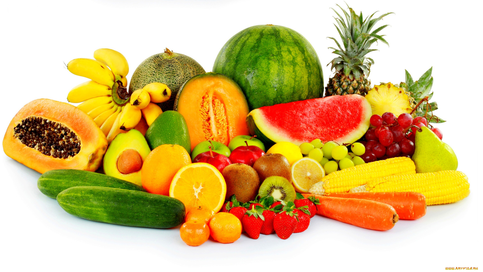 еда, фрукты, , ягоды, ягоды, ассорти, белый, фон