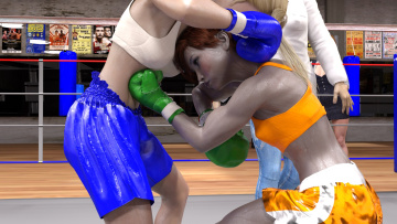 Картинка 3д+графика спорт+ sport фон ринг бокс взгляд девушки