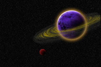 Картинка космос арт звезды кольца планета