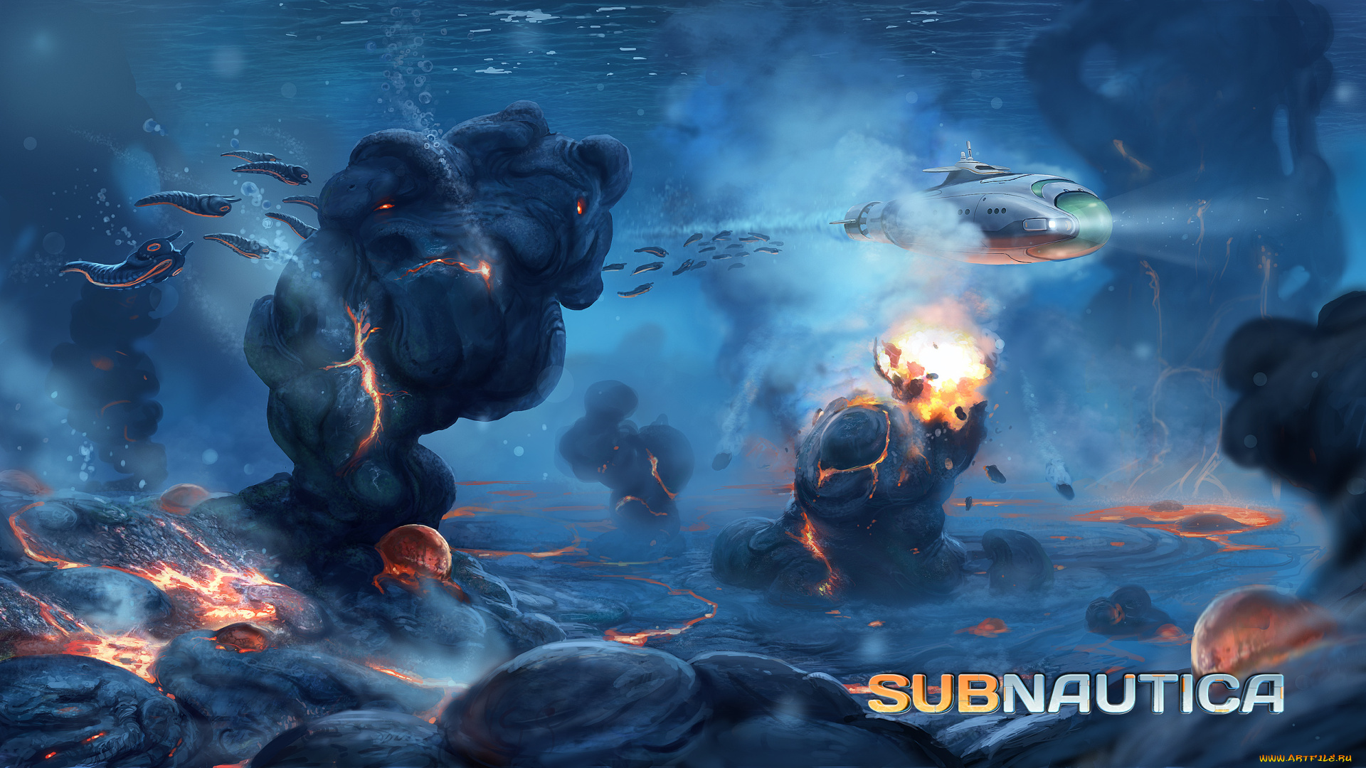 subnautica, видео, игры, -, subnautica, симулятор, подводный, мир, приключения, action