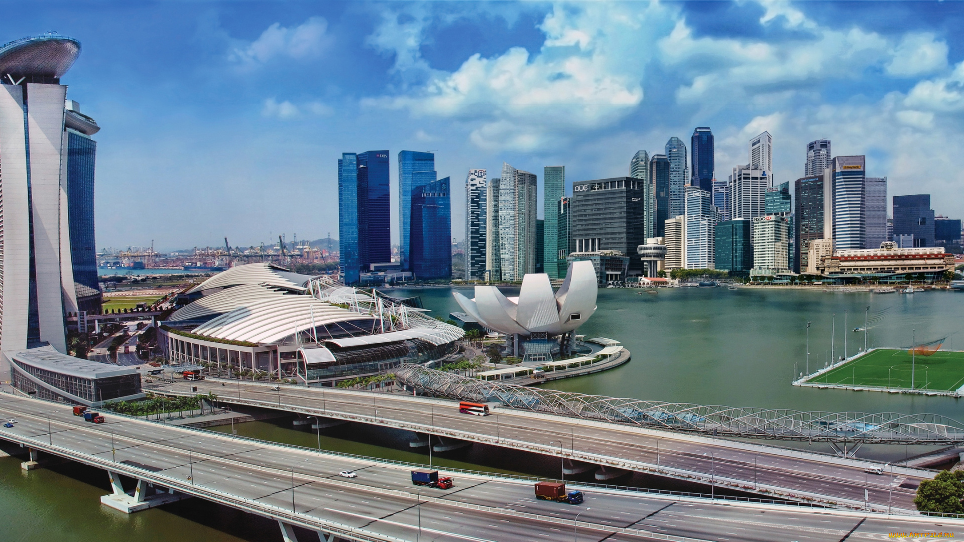 города, сингапур, , сингапур, панорама