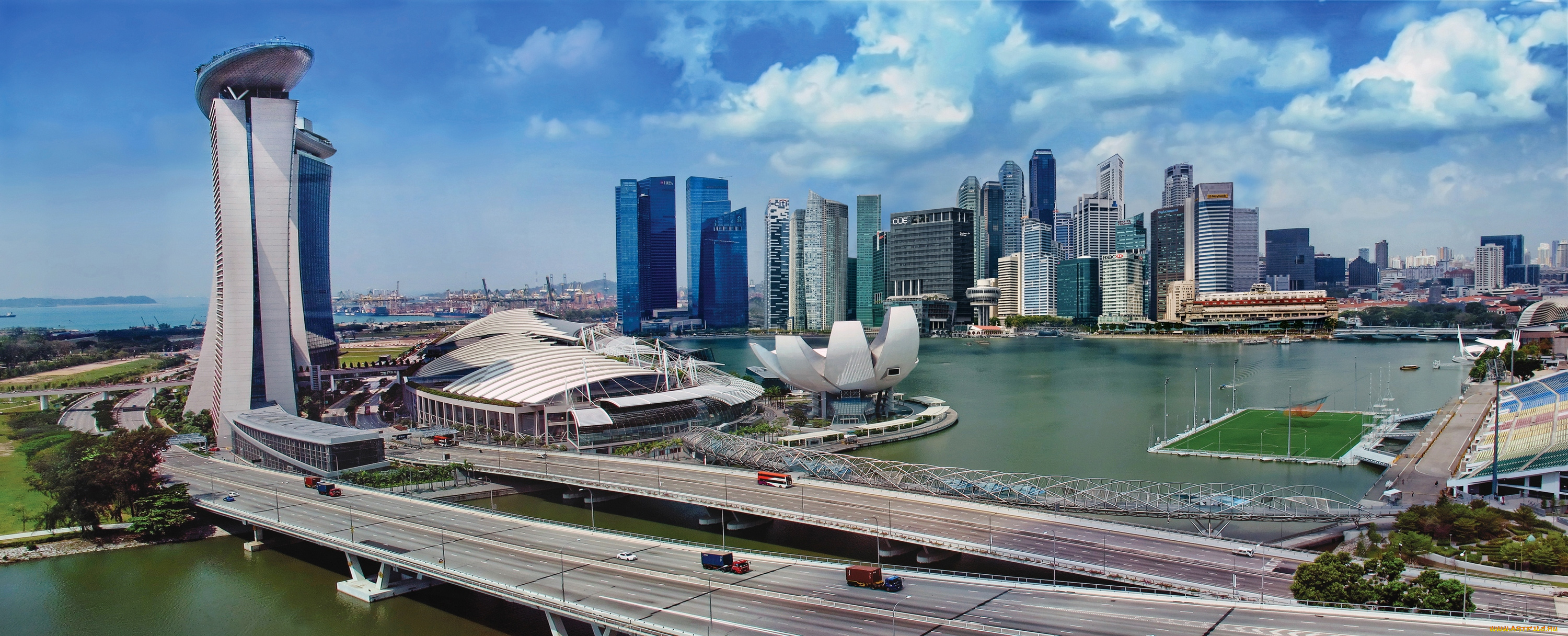 города, сингапур, , сингапур, панорама