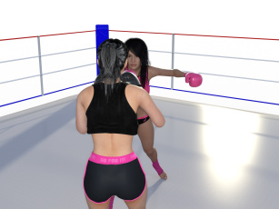 Картинка 3д+графика спорт+ sport бокс фон взгляд девушки
