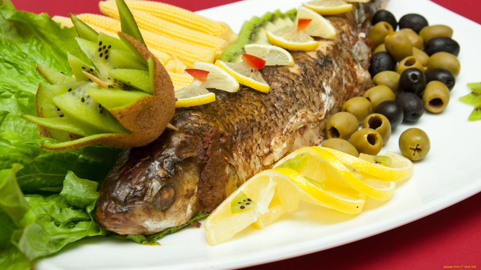 еда, рыба, морепродукты, суши, роллы, маслины, лимон