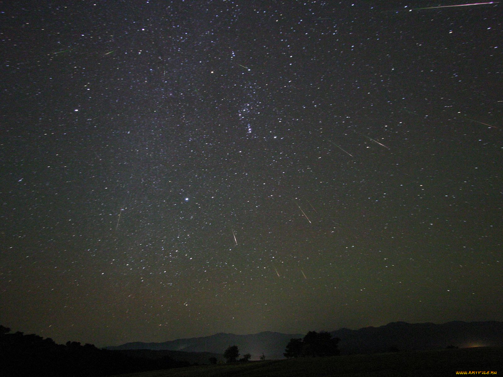 метеоры, из, потока, орионид, космос, звезды, созвездия