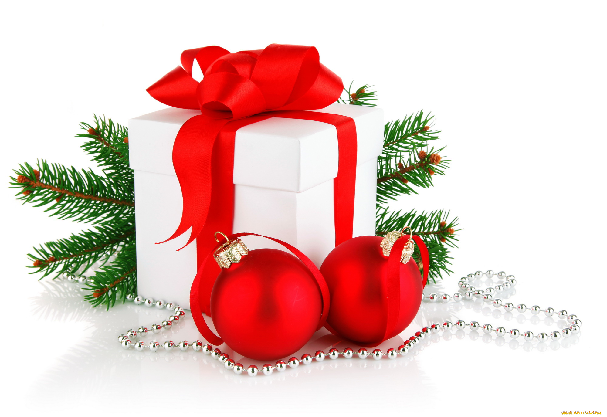 праздничные, подарки, коробочки, шарики, подарок, новый, год