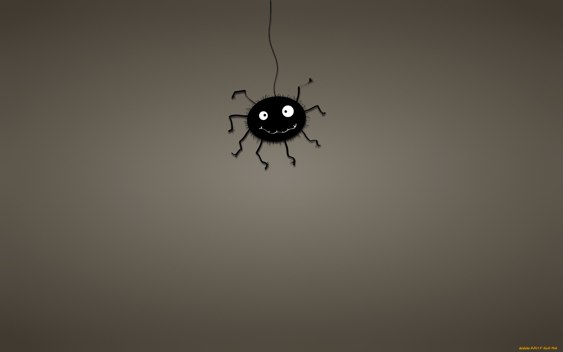 рисованные, минимализм, паук, паутина, черный, темноватый, фон, spider